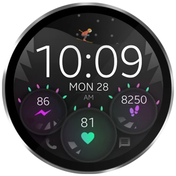 christmas watch face digital elegant wear os