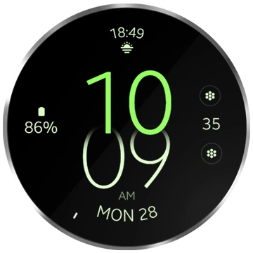 watch face minimal digital elegant wear os battery 4