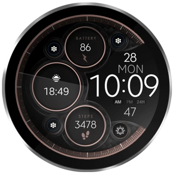 watch face analog modern wear os dream 122