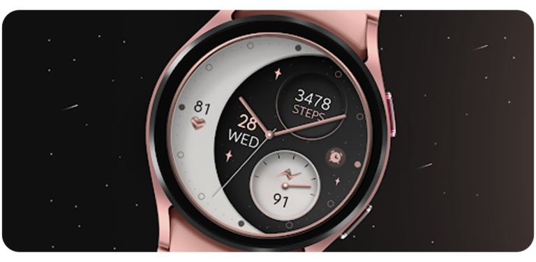 Moon Rose Gold v2 watch face wear os