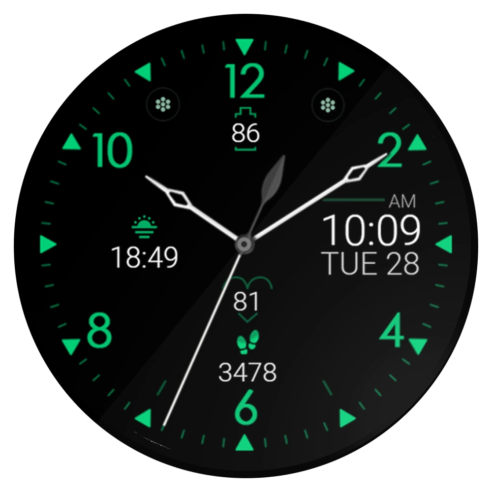 minimal watch face wear os samsung google watch