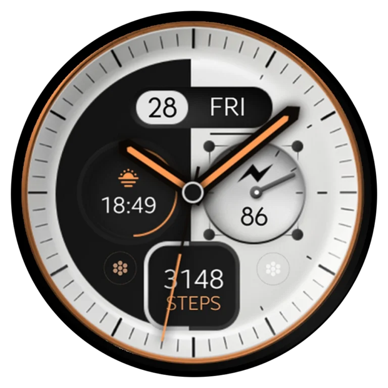 white black watch face wear os galaxy watch 6
