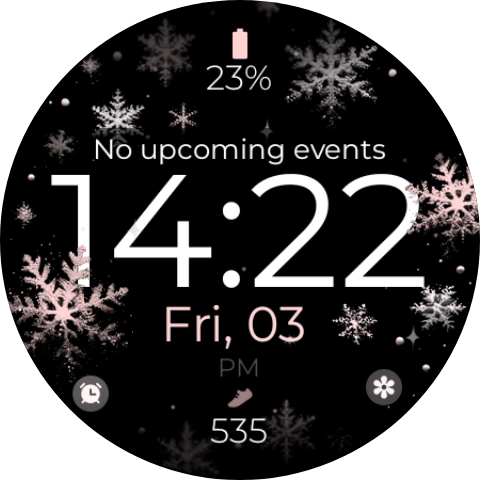 Christmas snow watch face