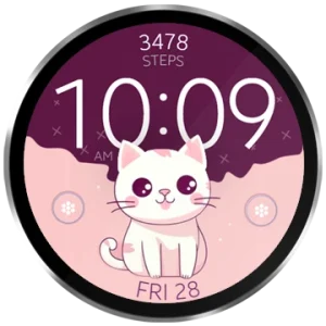 Cute Cat watch face wear OS