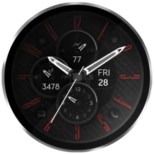 watch face analog classy wear os carbon v8