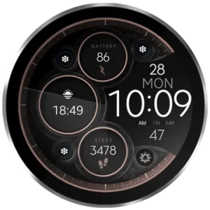 watch face analog modern wear os dream 122