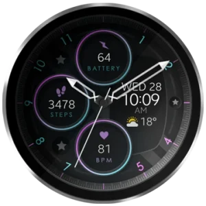 watch face digital modern wear os dream 119