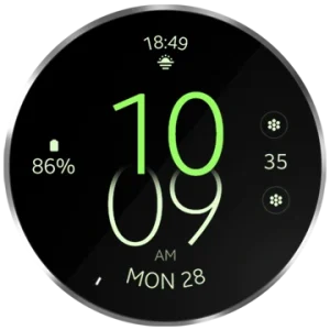 watch face minimal digital elegant wear os battery 4