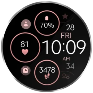 watch face wear os minimal rose gold